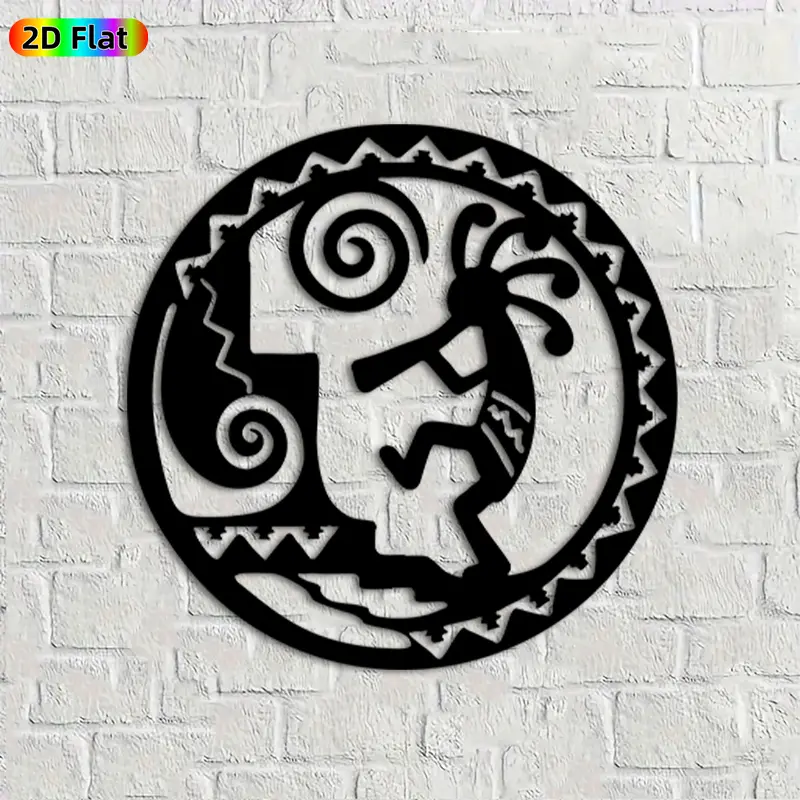 1pc Aztec Style Metal Wall Art, Ancient Aztec Statue Mural, Ideal Gift for Halloween, Day of the Dead, Aztec Culture Enthusiasts, Rust-Resistant Metal Wall Decor Wall Sculptures,  Unique Cultural Home Decor