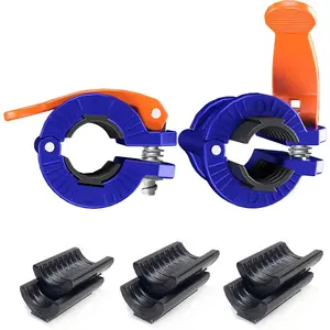 Barbell Clamps 1 Inch or 2inch - 2 count Adjustable Barbell Clips Quick Release Locking Weight Clips Olympic Barbell Collars (Blue 0.98-1.18inch)