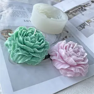 3D Peony Silicone Mold for DIY Soap Making Floral Aromatherapy Candle Scented Wax Melts Wax Mould Handmade Craft Supplies Perfect Gift Idea