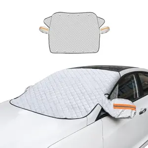 Car Windshield Snow Cover, 4-Layer Magnetic Frost Guard with Side Mirror Covers, All-Weather Protection for Snow, Ice, Sun & Dust, Large Fit for SUV, Truck & Van anti-snow windshield sunshade