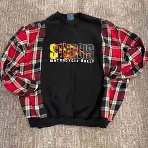 Upcycled Sturgis crew flannel - size XL/2X