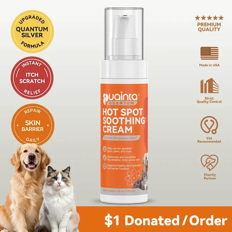 Hot Spot Treatment for Dogs, Gentle Soothing Balm for Dogs, with Quantum Silver and Coconut Oil, Formulated to Nurture & Comfort Dry, Sensitive Skin