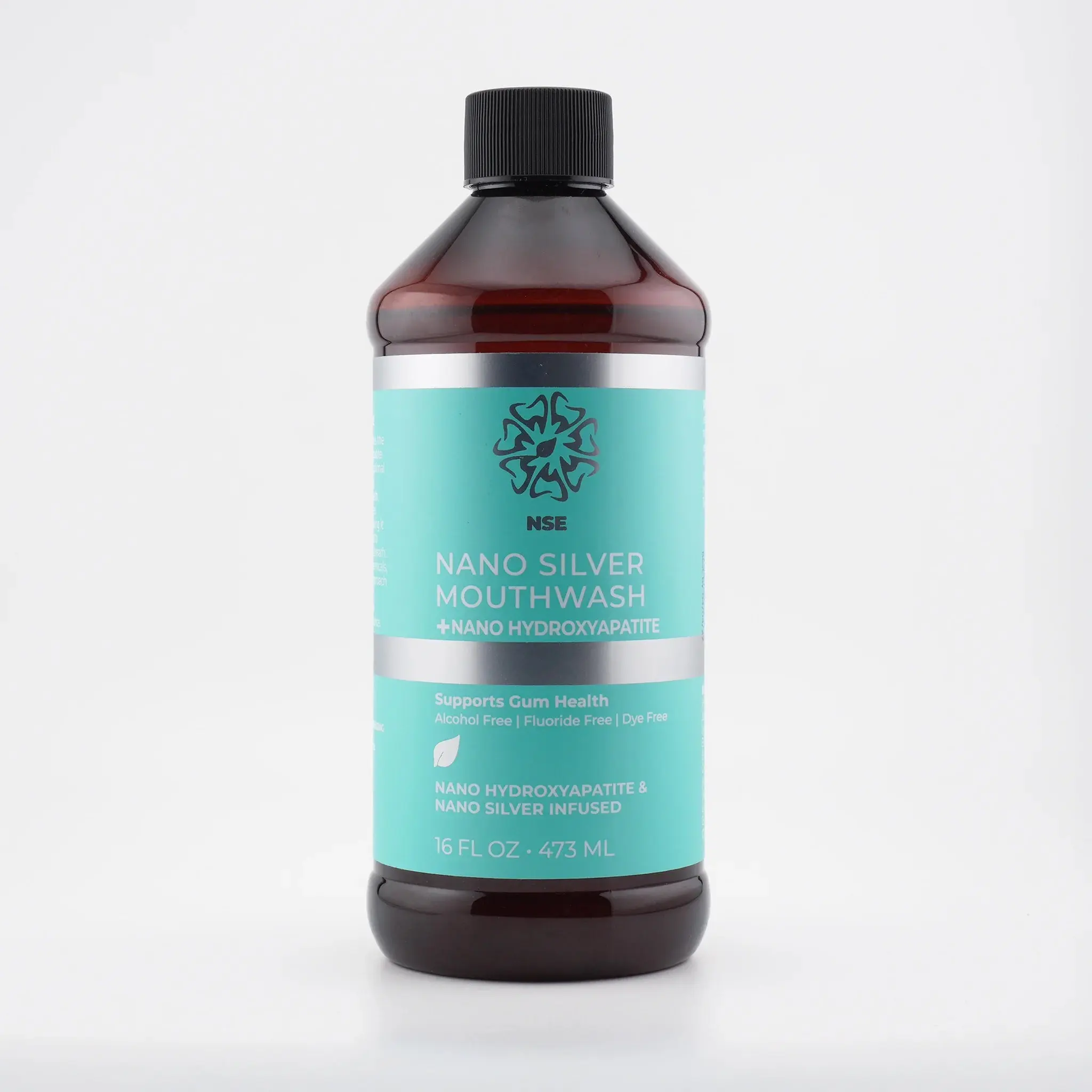 Natural Smile Essentials Nano Silver Mouthwash - Alcohol-Free Plant-Based Formula with Nano Hydroxyapatite & Silver for Oral Health - 16 FL OZ Mint Daily