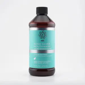 Natural Smile Essentials Nano Silver Mouthwash - Alcohol-Free Plant-Based Formula with Nano Hydroxyapatite & Silver for Oral Health - 16 FL OZ Mint Daily