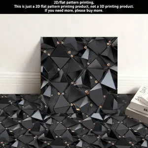 10 pieces of 2D flat PVC floor sticker - artistic and creative pattern, floor self-adhesive decorative tile sticker, 11.81 x 11.81 inches, suitable for floor renovation in kitchens, living room, Home Decor