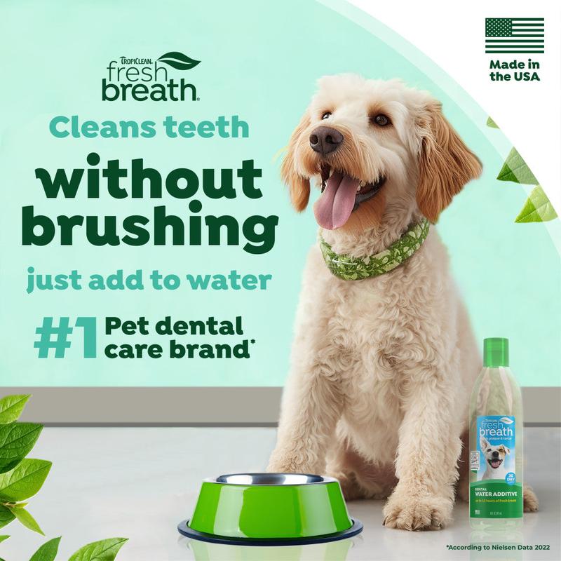 TropiClean Fresh Breath Oral Care Water Additive for Pets