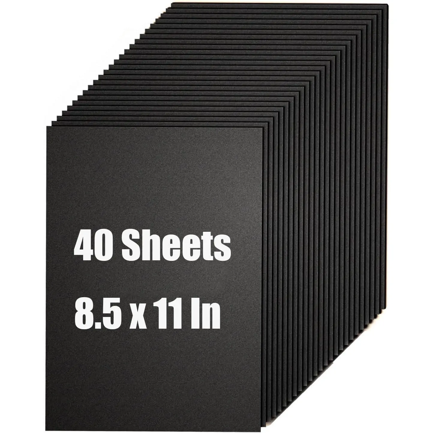 40 Sheets Black Cardstock 8.5 x 11 Inches, 200gsm Thick Card for Invitations, Menus, Wedding, DIY Cards Making, Stationary Printing