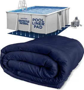12-Foot-by-24-Foot Rectangle Pool Liner Pad for Above Ground Pools - Rectangle Pool Pad, Under Pool Mat, Puncture Protection, Extend Liner Life, Durable Geotextile Material