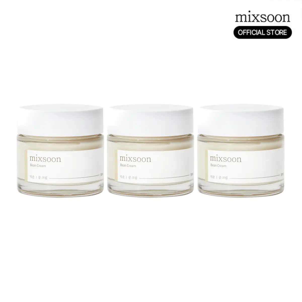 [mixsoon Official] Bean Cream Trio (50ml x 3) - Intensive Moisturizing Facial Cream