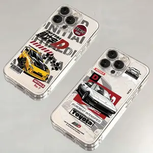 Anime Initial D AE86 Transparent Phone Case for iPhone 17 16 15 14 13 12 11 Pro Max X XS Max Plus Samsung S21 S22 S23 S24 S25 Clear Cover
