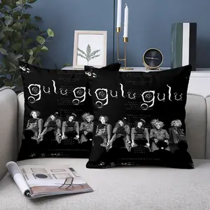 2Pc, this Gulu Gulu style printed pillowcase, comfortable fabric, suitable for Halloween, Christmas, vacation home, house, living room, bedroom, RV, sofa, pillow set decoration, holiday gifts, double-sided printing, excluding pillow core.
