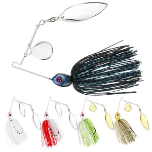 Double Blade Spinnerbaits，5 Pcs Fishing Lures Spinnerbait Kit Buzzbait Spinner Baits - Hard Metal Multicolor Spinnerbaits for Bass, Pike, Trout, Salmon Fishing