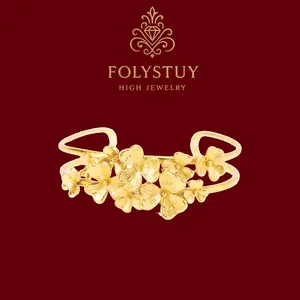 [Adjustable Flower Bangle][FOLYSTUY (YNT04)]Flower Bangle Fashion Simple Design for Women & Men, Unisex, Fashion Trends