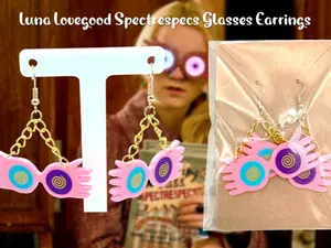 Harry Potter Luna Lovegood Spectrespecs Glasses Dangle/Drop Earrings 3D Printed