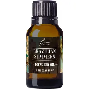 Brazilian Summers Waterless Diffuser Oil Brazilian Waves Fragrance Oil for Nebulizer & Cold Air Diffusers Scented Home Oil 0.34 fl oz