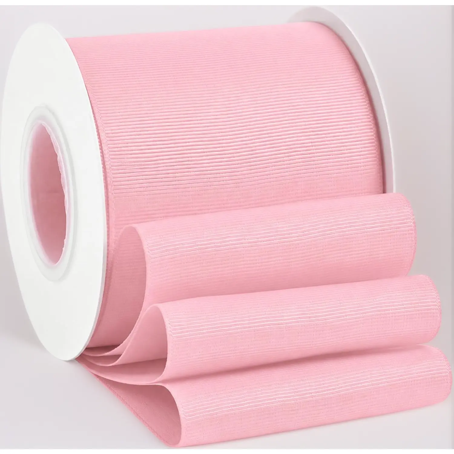 3 Inch x 15 Yards Double Face Grosgrain Ribbon (Light Pink), Premium Craft Ribbon for Gift Wrapping, Sewing, Hair Bows & Floral Arrangements
