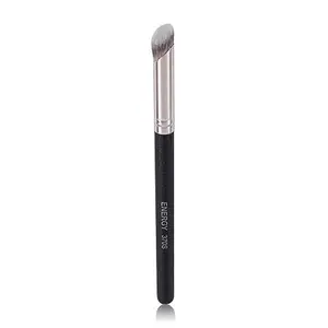 Angled Flat Concealer Brush Under Eye Concealer Nose Contour Brush for Bronzer Liquid Foundation Cream Cosmetic Press Powder Concealer Palette Blending Buffing Stippling Brush Small 370S