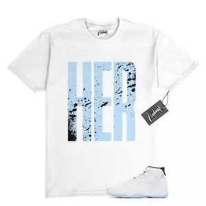 11 Legend Blue 2024 Black White T Shirt to Match HERTALL Jordan, 11 Legend Blue Outfit, Graphic Tees, Womenswear Top T-Shirt