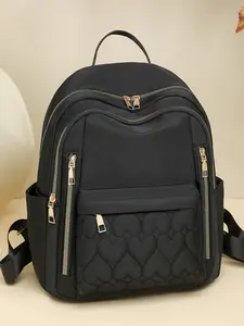 Women's New Fashion Oxford Cloth Backpack, Large Capacity Travel Shoulder Bag, Multi-Layer Design, Stylish and Durable, Multi Compartment Backpack