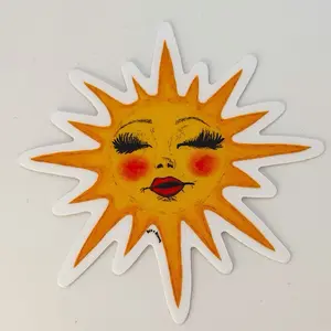 Miss Sunny Vinyl Sticker | Whimsical Celestial Sun Art