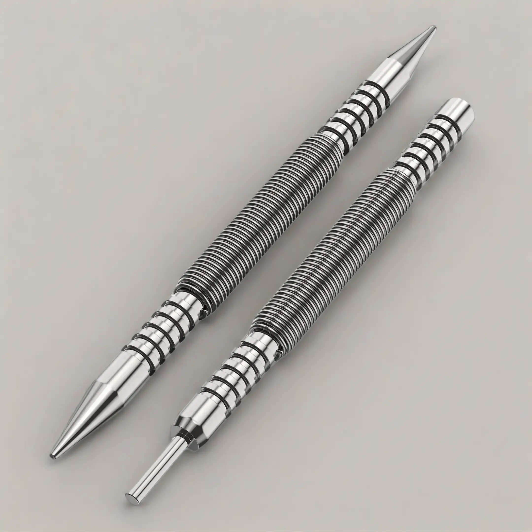 Dual Head Nail Setter & Hinge Pin Punch Set - Hammerless 1/32″ & 1/16″ Spring Nail Set, 5000 PSI Striking Force Counter Punch, Door Pin Removal Tool