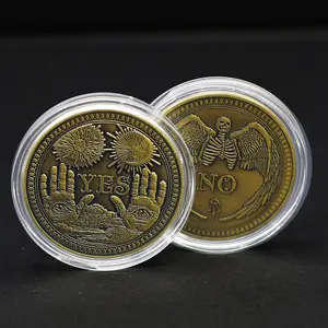 1PC Funny Yes or No Lucky Coin, Double-Sided Lucky Decision – Perfect for Daily Choices, Group Games, Choosing Restaurants, Date Night Activities, Parties, Game Nights – Great Gift for Friends, Family, Couples, Coworkers, Classmates, Bosses, Birthdays, Wh