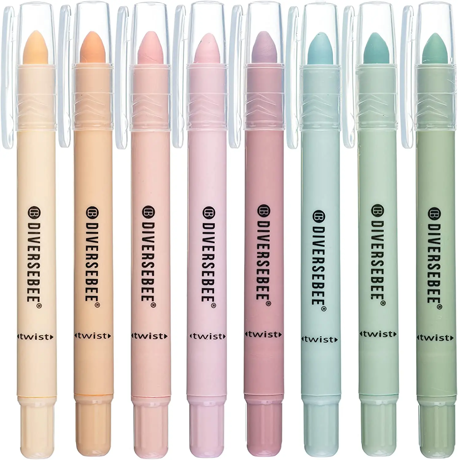 Bible Gel Highlighters 8 Pack, No Bleed Pastel Highlighter Pens for Bible Study, Journaling, Note Taking & School Supplies DIVERSEBEE