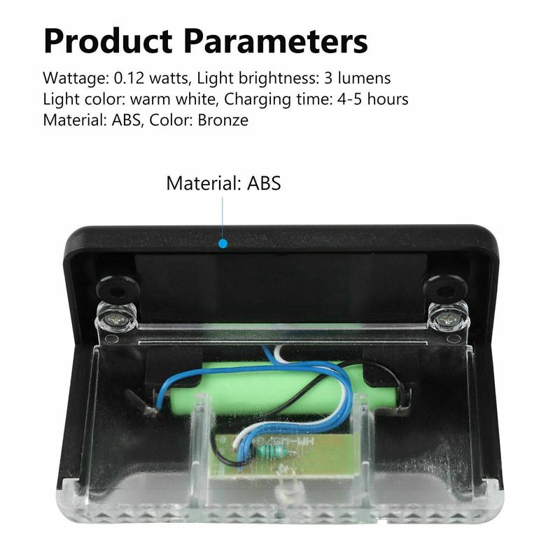 4pcs Solar Step Lights Outdoor Waterproof, Solar LED Bright Deck Lights, Solar Led Lights Outdoor for Garden, Courtyard, Steps, Sidewalks, Rail, Balcony, Easy To Install | White Lights, Christmas Decorations Lights