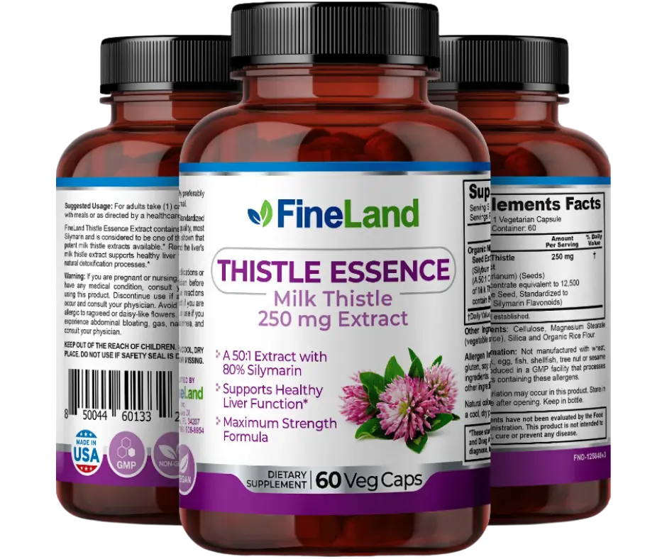 FineLand THISTLE ESSENCE Supports Healthy Liver Functions, Maximum Strength Formula Healthcare Fitness