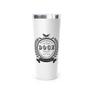 DOGE Logo Insulated Tumbler - Department of Government Efficiency, Political Gift, 22oz tumbler