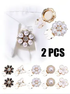 Elegant Faux Pearl Button Covers Set, Clip-On Shirt & Tuxedo Decorations, Perfect for Bridal Weddings & Evening Gowns, Stylish Accessory Gifts