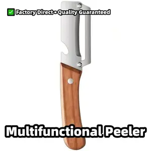 Multifunctional Thick Stainless Steel Peeler Set, Sharp Durable Design, Easy Peel Without Hand Injury, Ideal for Sugarcane Pineapple Fruits, Kitchen Gadgets