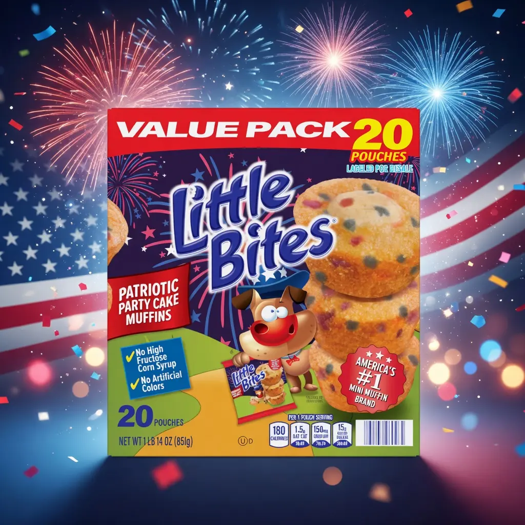 (Value Pack) Little Bites Party Cake Muffins, 20 individual packs, (1.5 oz each), Cake and Sprinkles Mini Muffins, 30 oz Multipack