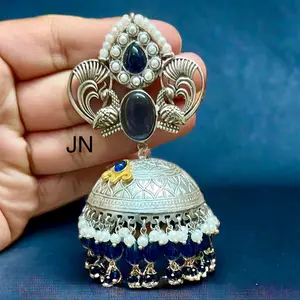 Oxidised Jhumka earrings