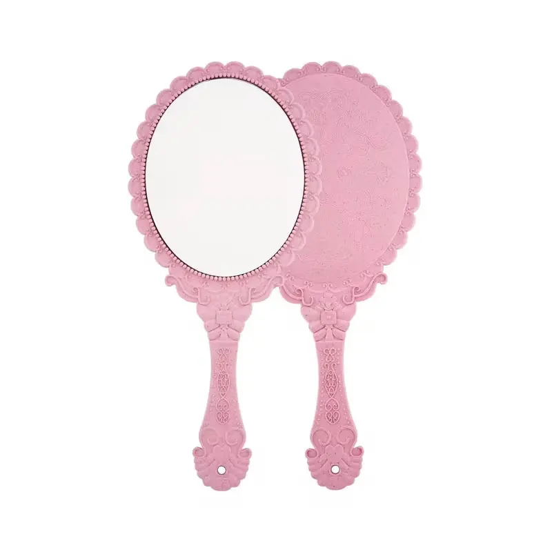 Handheld Mirror with Handle, Vintage-Style Dual-Sided Cosmetic Mirror for Makeup and Personal Grooming, Dual-Sided Handheld Mirrors