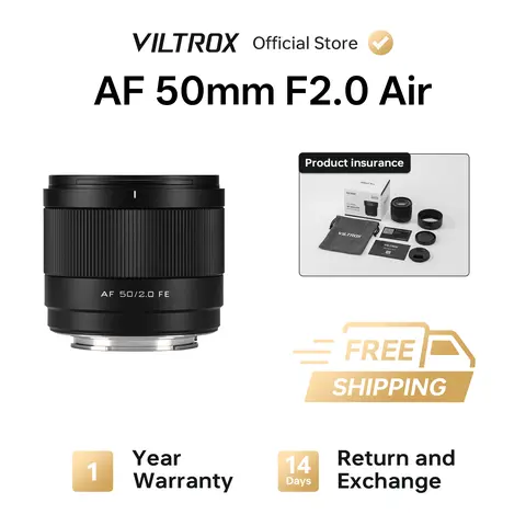 Viltrox STM Silent Auto-Focus 50mm F2.0 Full-Frame Camera Lens - Classic Standard, Lightweight, Low Distortion, Background Blur Isolation, Large F/2.0 Aperture, Reliable Video Shooting, Compatible with Nikon Z-Mount, Sony E-Mount for Street Photography