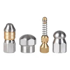 4Pcs Pressure Washer Sewer  Nozzle Drain  Hose Nozzle for Kitchen Pipeline Garden Industrial Pipe Unclog Drain