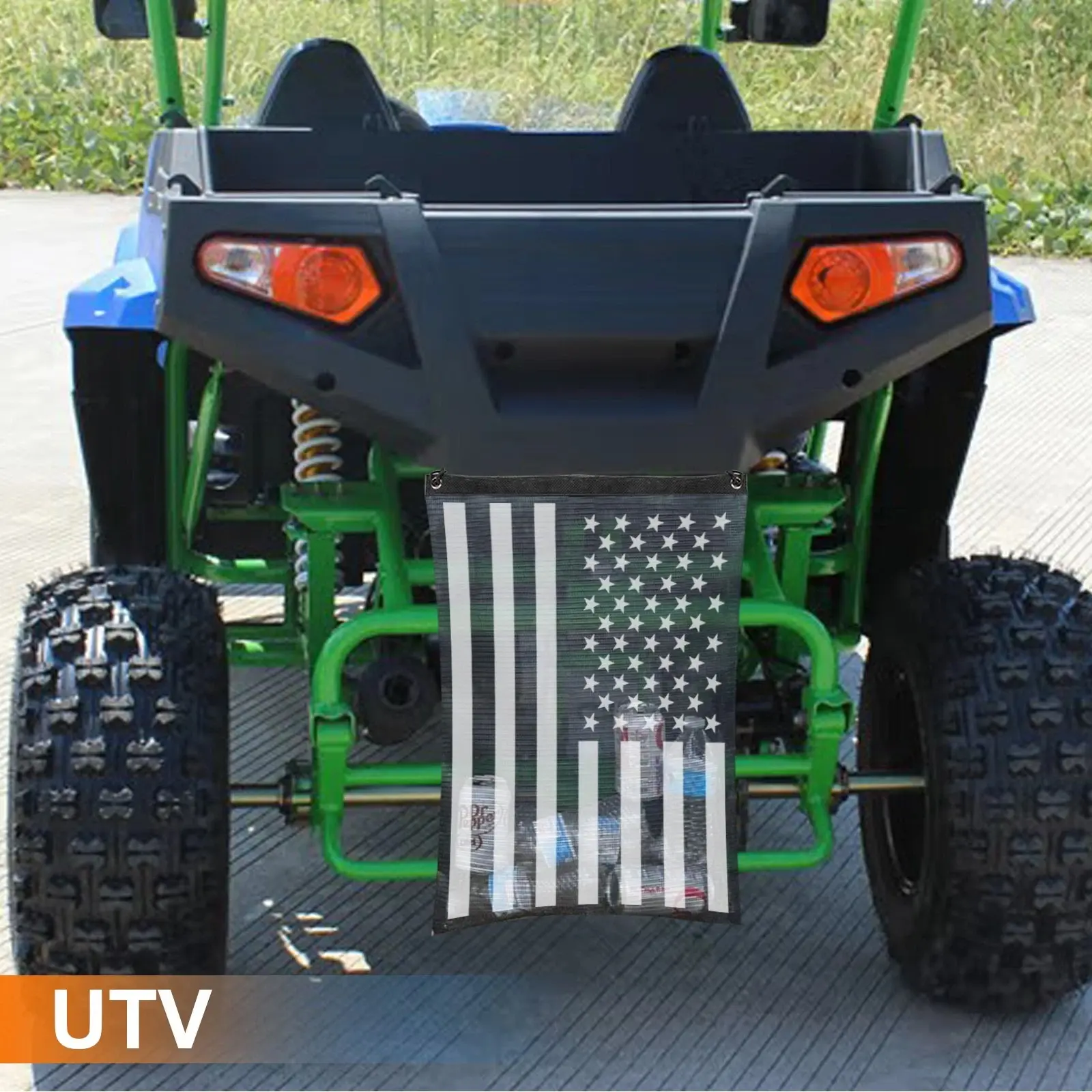 22in x 26in UTV Mesh Trash Bag, Large Storage Organizer Durable Reusable, Off-Road Gear Bag for ATV UTV Jeep Golf Cart