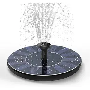 Solar Fountain Water Pump for Bird Bath, New Upgraded Mini Solar Powered Fountain Pump 1.5W Free Standing Solar Panel Kit Water Fountain for Garden, Pond, Pool, and Outdoor