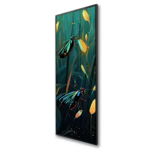 212 MAIN 20x60 in. Artistic Orange Framed Artwork - Stylish Home Decor Accent for Home Supplies Wall Display