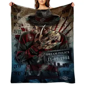 freddy-krueger-Flannel Throw Blanket for Girls Boys- Ultra Soft, Anti-Shrink & Wrinkle-Resistant ,Quick-Dry, Machine Washable Cozy Throw ,Perfect Gift for Kids Adults A-31