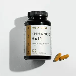 FullyVital Hair Thickness Supplement with Biotin, Saw Palmetto, Silica, Curcumin and More. Hair Growth, Anti-Hair Thinning. Healthcare Fitness