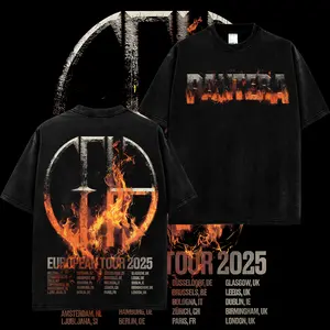 [MetalStyle] Pantera 2025 Tour Retro Unisex 100% Heavyweight Cotton T-Shirt – 90s Records Rock Cotton Tee, Groove Metal Rock Band Shirt, Oversized Vintage Tee, Heavy Metal Merch, Gift for Rock Fans