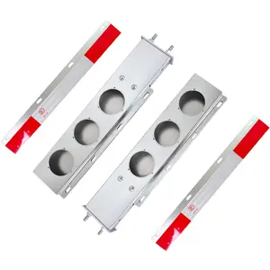 Chrome Mud Flap Hanger Rear Bar with Light Cutouts 2-1/2" Bolt Spacing,Spring Loaded.with Reflective Plate