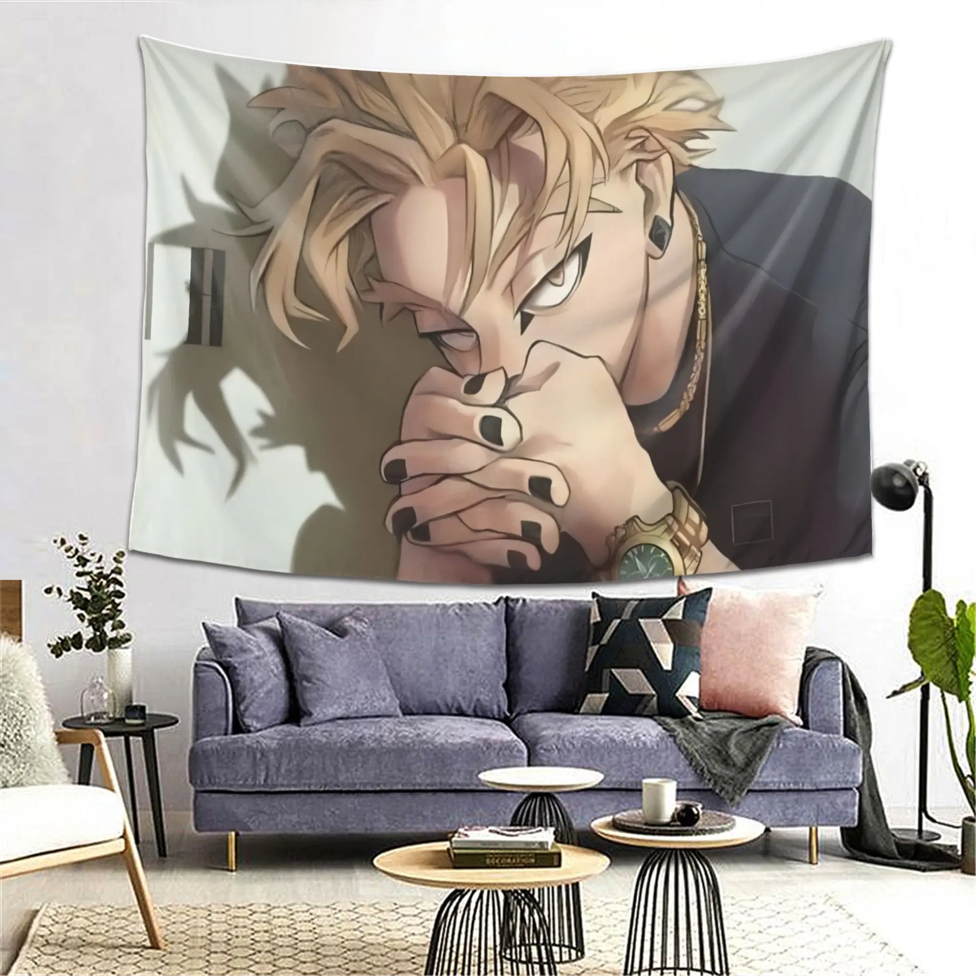 Large Hawks Bold Print Durable Decorative Tapestry Wall Hanging, Vibrant Anime-Style Polyester Home Decor, Ideal for Bedroom Decoration & Photography Backdrop, Tapestry Wall Mural, Hanging Wall Art