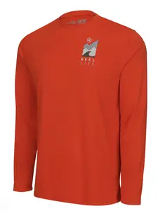 Reel Life Men's Long Sleeve UPF+50 UV Protection Lightweight & Breathable Durable Fabric Double Brushed 100% Polyester