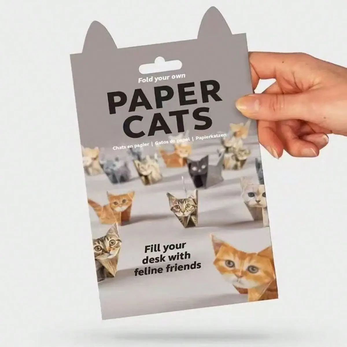 50-Piece Preprinted Glue-Free 3D Paper Craft Kit, DIY Origami Animal Set with Cat & Dog Designs for Kids - Home Decor, Stress Relief Birthday Gift, Halloween