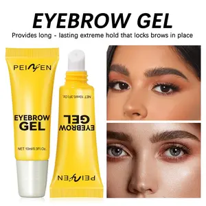 2pcs Eyebrow Gel Transparent Long-Lasting Waterproof Natural Brow Makeup Setting Liquid Fine Brush Head Quick Drying