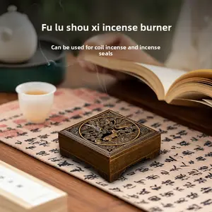 Alloy Incense Burner Set for Seal Coil Agarwood Sandalwood Tea Ceremony Aromatherapy Household Use Versatile Design holder