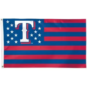 WinCraft MLB Texas Rangers 06911115 Deluxe Flag, 3' x 5'